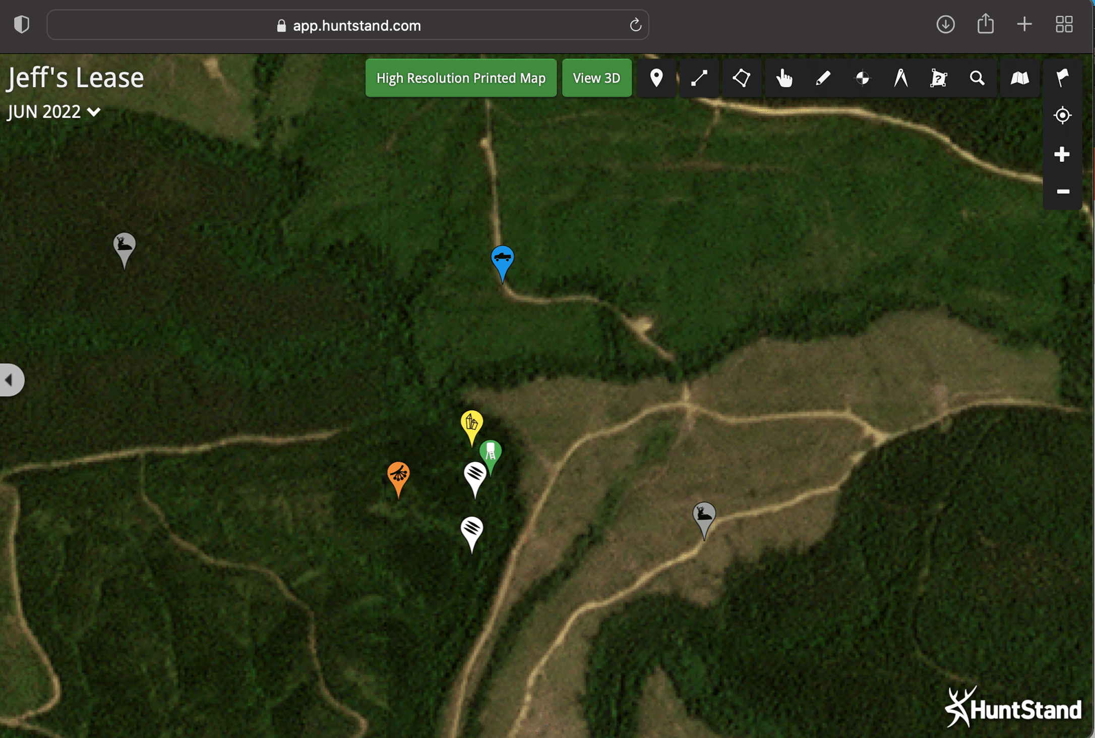 Monthly Satellite showing Clearcut