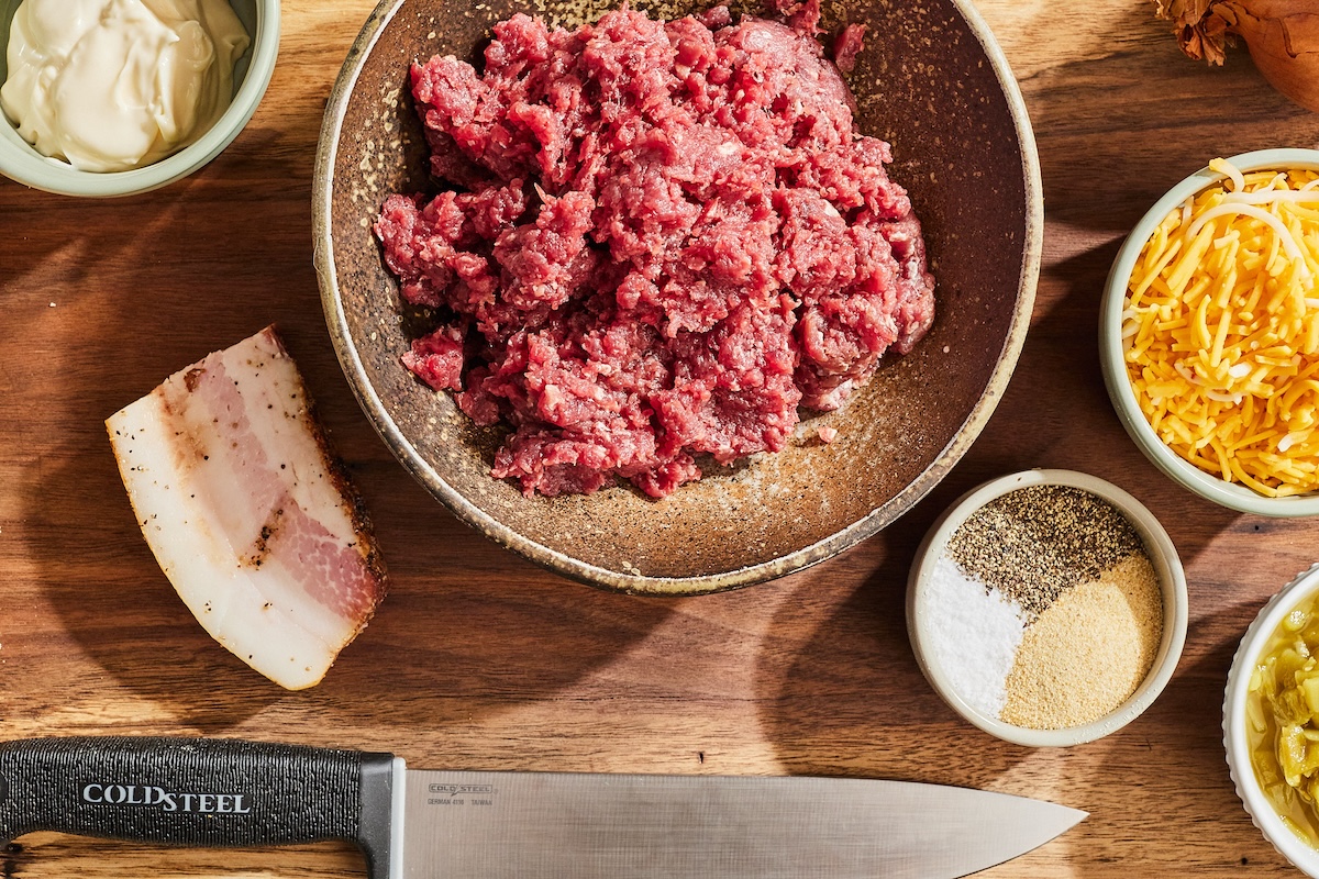 Recipe: Crunchy Cheese Hatch Chili Venison Burger