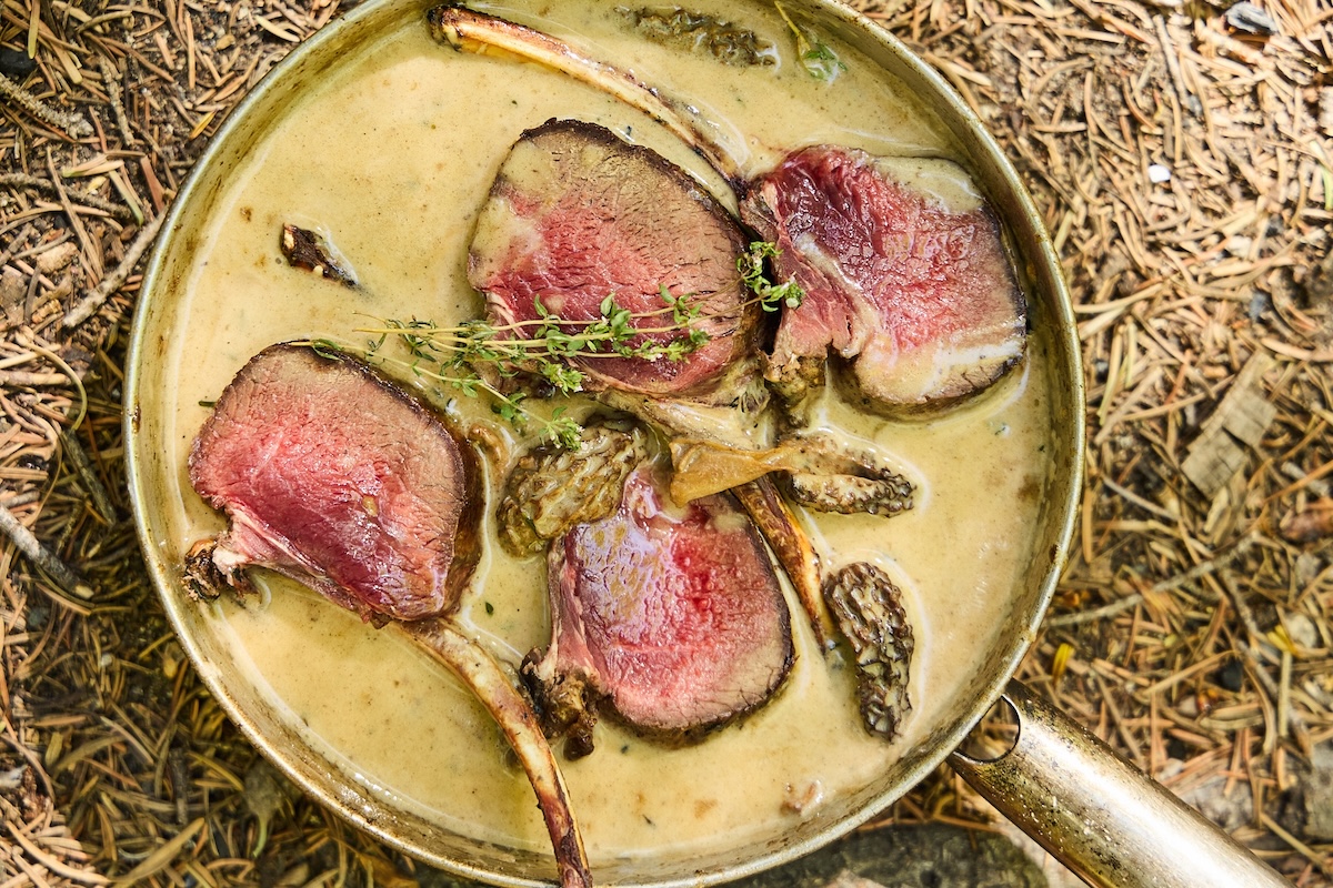 Recipe: Bone-in-Loin with Morel Sauce